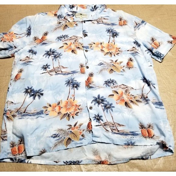 Island Shores Shirts Island Shores Mens Aloha Camp Hawaiian Shirt